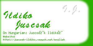 ildiko juscsak business card